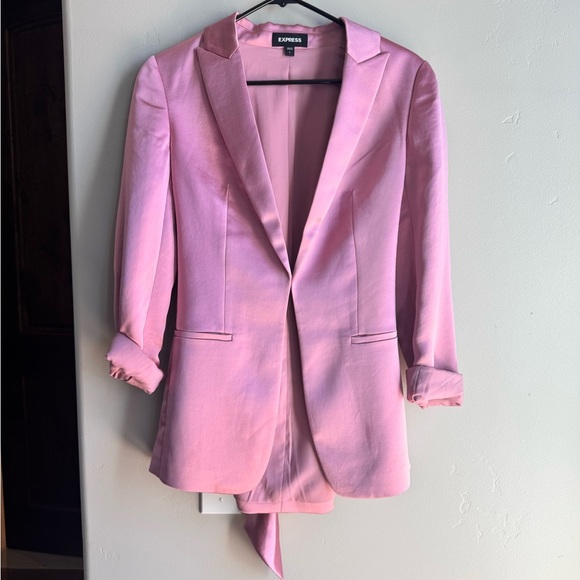 Express Jackets & Blazers - Express Pink Blazer Small Barbiecore Coquette Power Blazer Chic Workwear